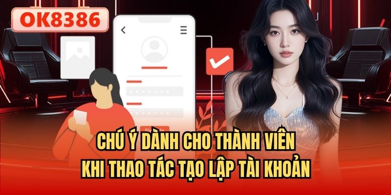 Chú ý dành cho thành viên khi thao tác tạo lập tài khoản